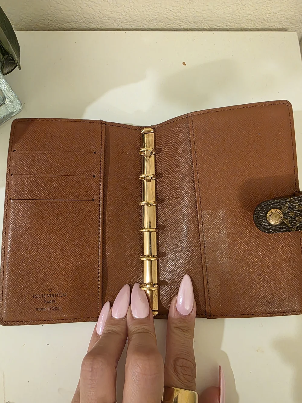Louis Vuitton Monogram Canvas Agenda Cover in Brown